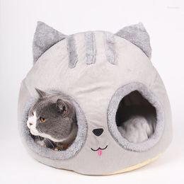 Cat Beds Super Soft Bed Comfort Little Mat Basket Head Shaped Pet Kitten Hut Cosy Cave Indoor Sleep Accessories