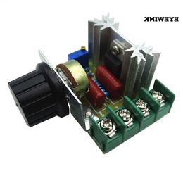 Freeshipping 10PCS/LOT Smart Electronics 220V 2000W Speed Controller SCR Voltage Regulator Dimming Dimmers Thermostat Erdqn