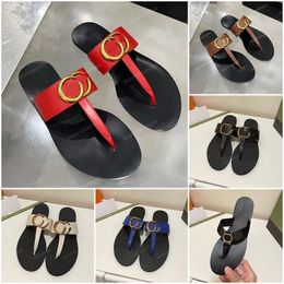 Women Sandal Designer Sandals Fashion Slides High-quality Leather Slipper Slip-on Sandale Luxury Shoes Summer Beach Balck Red Embossed Slide