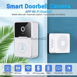 Doorbells X3 Pro Low Power Dry Battery Visual Remote Control Doorbell WiFi Wireless Variable Sound Punch Free Two-way Intercom Camera YQ231111