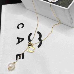 Pendant Necklaces designer Womnes Gd Plated Pearl Necklace New Luxury Gift Boutique Chain Youth Style Fashion Jewellery Stainless Steel Corless High Quality P7XX