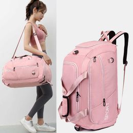 Duffel Bags Fitness Gym Travel Backpack Women Shoulder Outdoor Yoga Training Luggage Crossbody Hangbag Sport Backpacks 230404