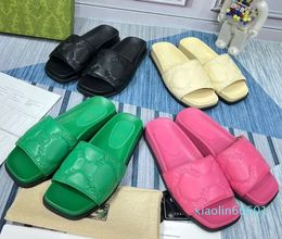 women designer slipper slide sandals summer shoes classic beach casual leather sandles womens woman outside slipper