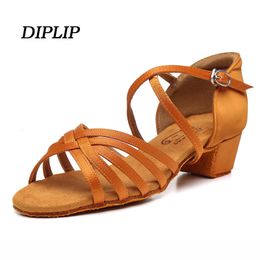 Modern Dancing Child/Kids/Girls Ladies Children's Latin Dance 809 Ballroom Salsa Practise Shoes Sandals 230411 535 310