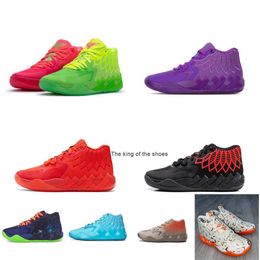 2023MB.01 shoesWomens Ball basketball LaMelo shoes OG kids MB.01 Rick Morty Red and Green Galaxy Purple Black Red Blue Queen Buzz kids Melo sneakers tennis
