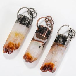 Pendant Necklaces Citrine Pendants For Jewellery Making Yellow Quartz Raw Crystal Gemstones Nugget Beads Charms Healing Necklace Bulk