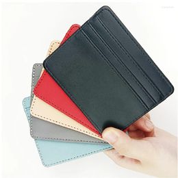 Card Holders Unisex Large Capacity Slot Small Multiple Women's Leather PU Cards Sleeve Package Cash ID Bank Clips Case Wholesale