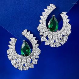 Dangle Earrings Christmas S925 Silver Women's Flower Light Luxury Style Premium