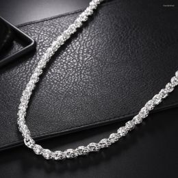 Chains 925 Sterling Silver Necklace 20/24 Inches Chain For Women Men Fashion High Quality Jewellery Christmas Gifts