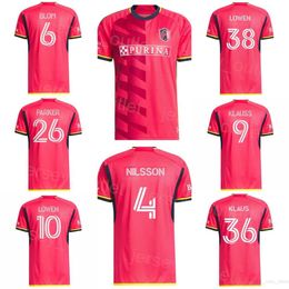 Soccer St. L ouis City Jersey 9 KLAUSS 10 LOWEN 8 STROUD 11 GIOACCHINI 22 HIEBERT 7 OSTRAK 19 VASSILEV 24 BARTLETT 21 ALM 2 NERWINSKI Football Shirt Kits FC 2023-24 Club