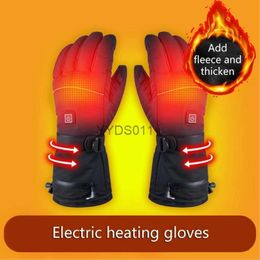 Five Fingers Gloves Men Motorcycle Electric Heated Gloves Winter Waterproof Touchscreen Cold Weather Gloves Hand Warmers for Outdoor Cycling Ski YQ231111