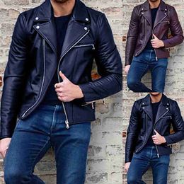 Men Faux Winter Veste Cuir Homme Coats Male Warm Hip Popping Leather Deri Ceket Bomber Jacket Lzhw