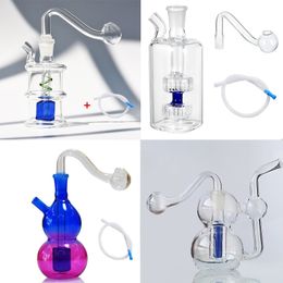 Glass Hookah Smoking Pipe Oil Burner Smoke Shisha Glass Pipes Tobacco Bowl Accessories Bong Percolater Bubbler Whole Set Gifts