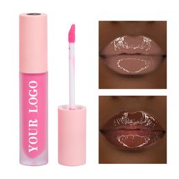 NO Logo Lip Makeup Nude Colour New Trend Cosmetics Makeup Lip Gloss Jar Wholesale Gloss Pigment Accept Your Logo Customised Private Label