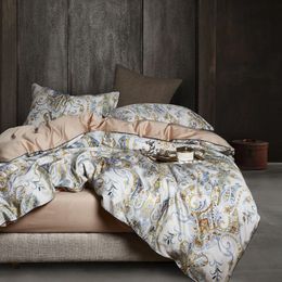 Bedding sets 29 Colour piece deluxe Egyptian cotton bedding large flamingo leaf down duvet cover set 230410