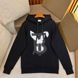 Autumn and winter brand designer hoodie fashionable rabbit print design black hoodie luxury high quality mens hoodie
