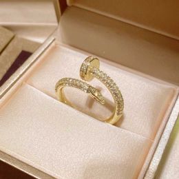 Band Rings Gold Colour AAA Zircon Simple Geometric Ring Elegant Women Daily Work Opening Adjustable Ring P230411