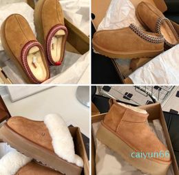 fluffy snow boots mini women winter australia platform boot fur slipper ankle wool shoes sheepskin leather