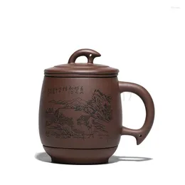 Teaware Sets Yixing Purple Sand Teapot - Handmade Eyeliner Cup Cover 375ml