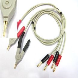 Freeshipping 4pcs/lot LCR Metre Low Resistance Test Probe Leads / LCR Test Clip / Terminal Kelvin Test with 4 Banana Vtshf