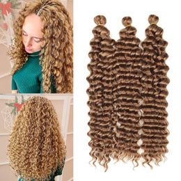 Synthetic Deep Wave Crochet Hair Extension For Braids Deep Wave Curls Braiding Hair