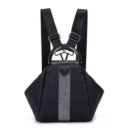 Fashion multi-functional soft leather diamond-encrusted backpack all-in-one handbag crossbody bag 23*22*27
