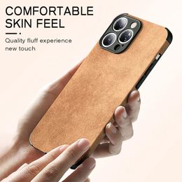 Luxury cases Lambskin PU Leather Case For iPhone 13 12 11 14 Pro Max Mini XR XS X 8 7 Plus SE Soft Silicon Shockproof Phone Cover