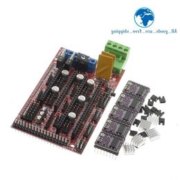 Freeshipping RAMPS 14 3D printer kit control panel printer Control Reprap MendelPrusa with 5 pcs DRV8825 Driver module for 3D Printer Fwsvx