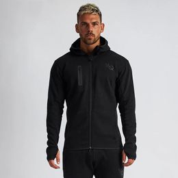 Men's Hoodies & Sweatshirts Autumn Black Zipper Hoodie Streetwear Fashion Clothing Jogger Fitness Sports Jacket Cotton TopMen's