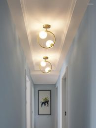 Ceiling Lights Lighting Light Hallway Candeeiro De Teto Kitchen Vintage Glass Lamp