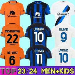 Lautaro Martinez Inter 22 23 24 Soccer Jerseys Milans Alexis Sanchez Juan Cuadrado Kristjan Asllani Benjamin Pavard Davy Klaassen Internazionale Kid Kit Home Away