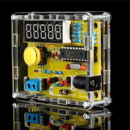 Freeshipping DIY Kits 1Hz-50MHz Crystal Oscillator Tester Frequency Counter Tester Meter Shell Parts LED Tester Meter Puqro