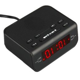 Freeshipping Best Selling ! Digital FM Alarm Clock Radio With Dual Alarm Sleep Timer LED Red Time Display Freug