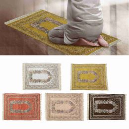 Carpet Comfortable Muslim Islamic Prayer Rug Ramadan Carpet Home Decor Floor Mat Z0411