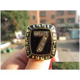 Hall Of Fame Baseball Football Team Champions Championship Ring With Wooden Box Set Souvenir Fan Men Gift Drop Delivery Dh3Gl