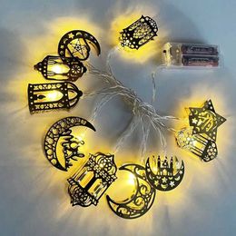 Novelty Items Eid Mubarak Moon Star Led Light String Ramadan Decoration 2023 Islam Muslim Party Decor Ramadan Kareem Lights Garland On Battery Z0411