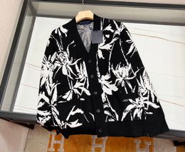 2023 new brand designer sweater fashion embroidered wool single breasted design European size luxury mens Cardigan Sweater