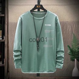 Men's T-Shirts Spring and autumn long-sleeved t-shirt men's trendy clothes plus size 7XL 8XL tops bottoming shirt round neck 5XL 4XL J231111