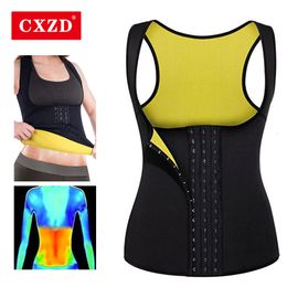 Waist Tummy Shaper CXZD Women Waist Trainer girdles slimming belt Waist Cincher Corset Neoprene Shaperwear Vest Tummy Belly Girdle Body shapers 230411