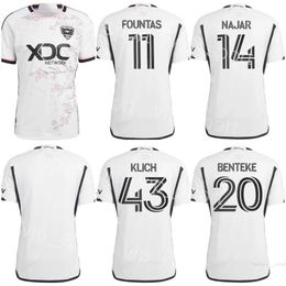 Washington DC United Soccer Jersey 20 Christian Benteke 43 Mateusz Klich 5 Mohanad Jeahze 15 Steve Birnbaum 6 Canouse 25 Jackson Hopkins Football Shirt Kits 23/24