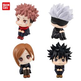 Anime Manga 10cm anime Jujutsu Kaisen character Itadori Yuji Gojo Fushiguro Megumi Kugisaki Kawaii toy car decoration PVC model gift 230410