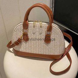 Shoulder Bags Bags Summer Crossbody Bags Luxury Designer Bag Straw Woven Bag PU Shoudler Bag Handbag Casual Simple Shell Bag Bohemiastylisheendibags