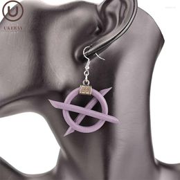 Dangle Earrings UKEBAY Steering Wheel Shape Drop For Women Purple Jewelry Gift Girl Designer Handmade Strange Ear Accessories