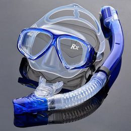 Goggles Optical Diving Gear Kit Myopia Snorkel Set Different Strength for Each Eye Nearsighted Dry Top Scuba Mask 230411