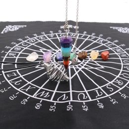 Pendant Necklaces Natural Chakra Crystals And Healing Stones Collection 7 Set Tumbled Pendulum Interchangeable Cage Necklace