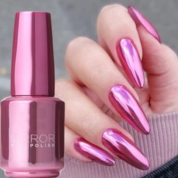 Nail Polish 12 Colours Mirror Polish Long-lasting Quick-drying Metallic Silver Purple Rose Gold Nail Polish Is Not Peelable Nails Decoration 231110