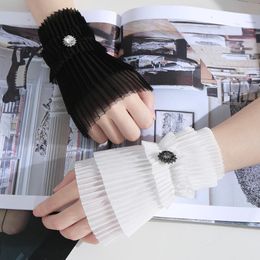 Fingerless Gloves Fashion Joker Organ Court Wind Light Mysterious Floral Arm Warmers Universal Wild Layer Fake Cuff Sleeves Chiffon