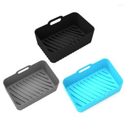 Table Mats Air Fryer Baking Tray Silicone Pot Reusable Thin Home Kitchen Pizza Mat With Handles Non Grill Accessories