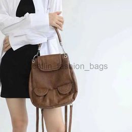 Backpack Style 2023 Autumn Fasion Backpack Vintage Brown Pocket Underarm Women's Bag Crossbody Bag Causal Backpackscatlin_fashion_bags