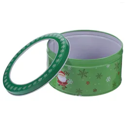 Storage Bottles Xmas Gifts Christmas Candy Jar Supplies Cookie Tin Box Case Treats Containers Child